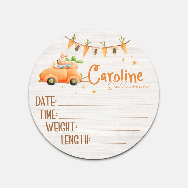 Birth Stats Sign in Carrot