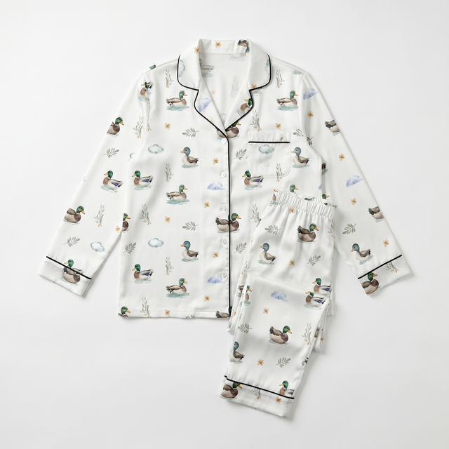 Long-sleeved Women's Pajama Set in Mallard