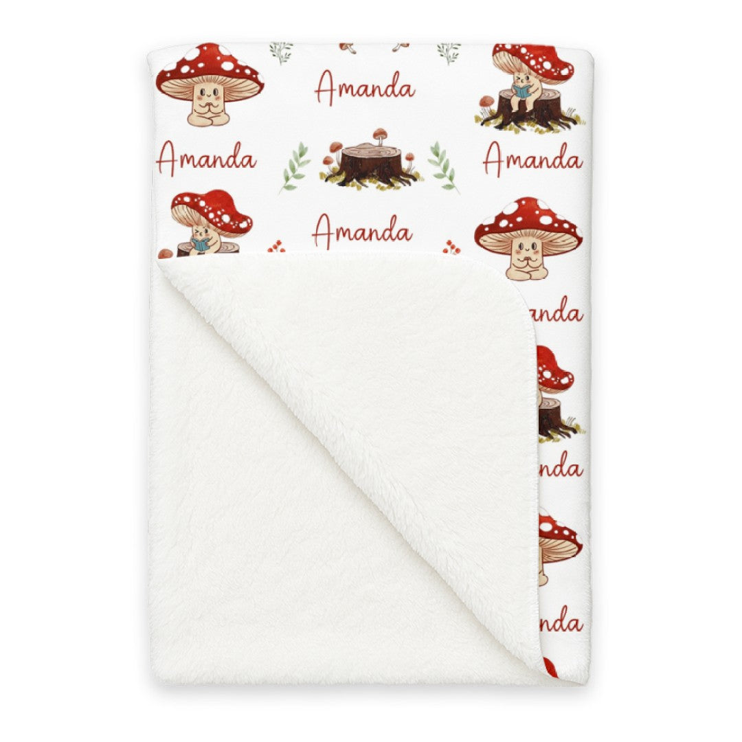 Personalized Blanket in Mushroom