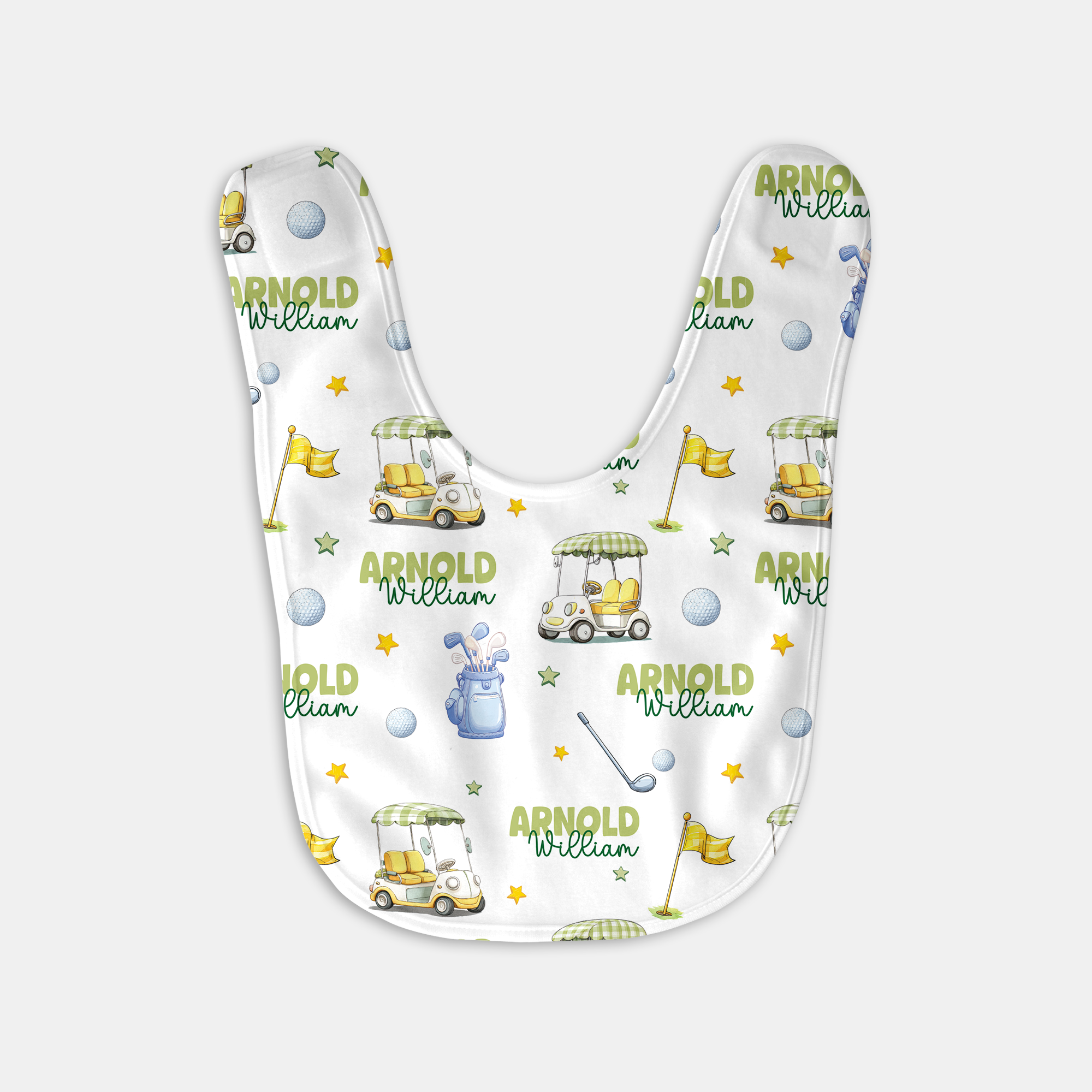 Personalized Bib and Burp Cloth Set in Country Club Cuties