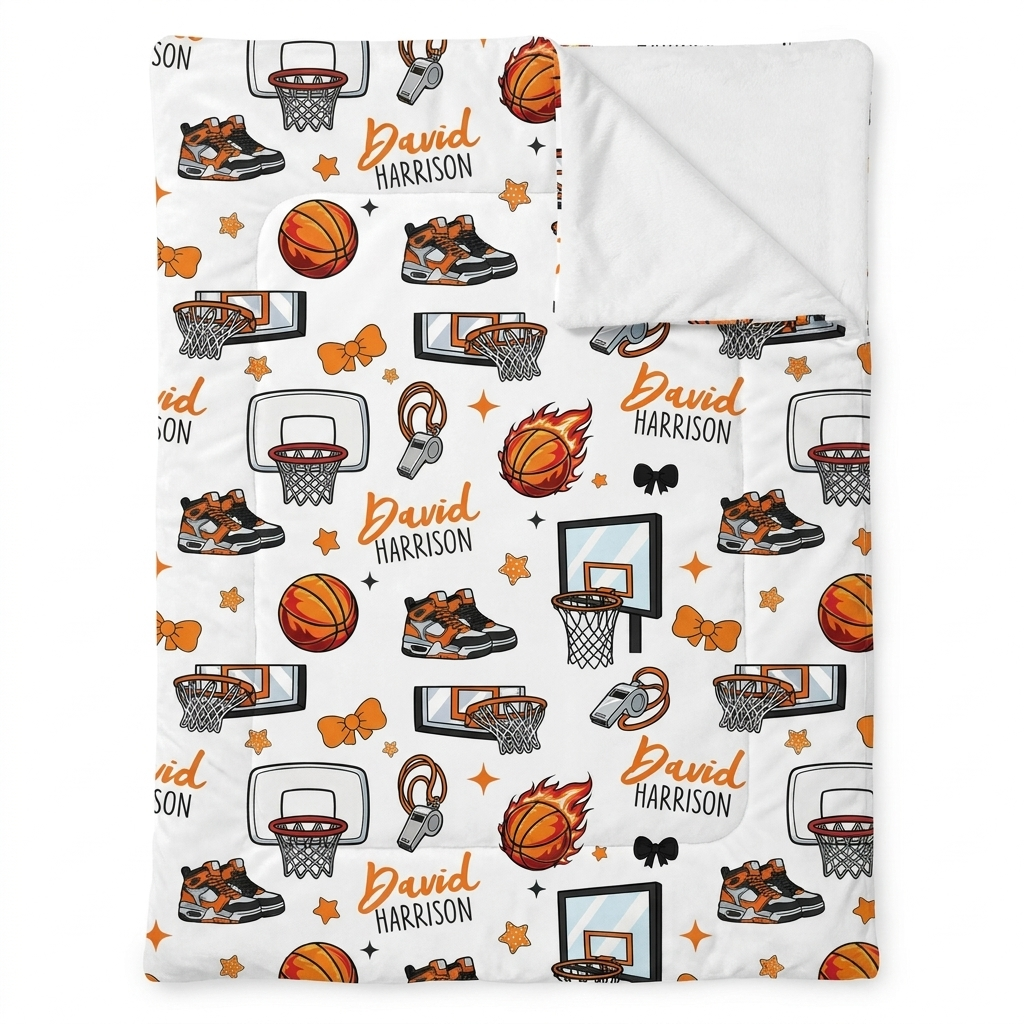Personalized Sleeping Bag in Basketball