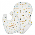 Personalized Bib and Burp Cloths in BeeBee