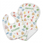 Personalized Bib and Burp Cloths in Dragon Kingdom