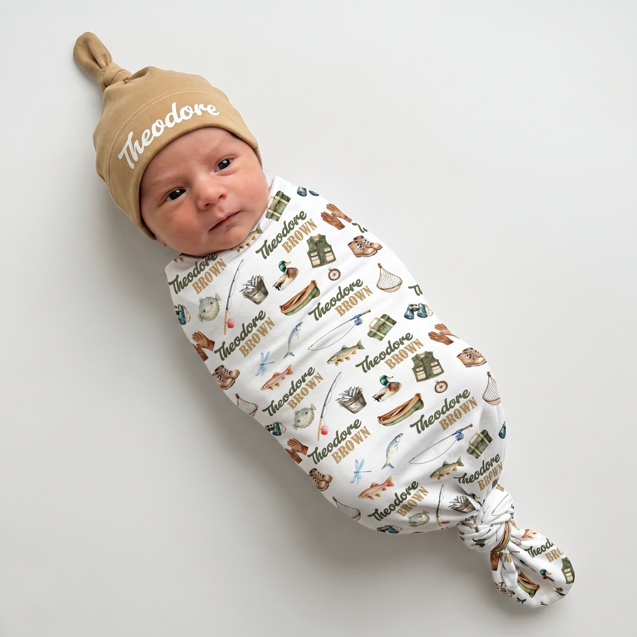 Personalized Swaddle in Fishing Buddy