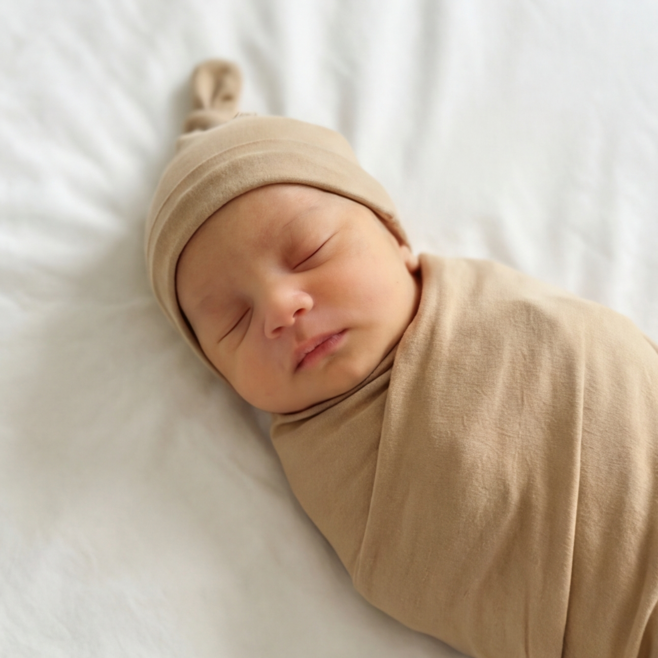 Swaddle with Hat Set in Clay