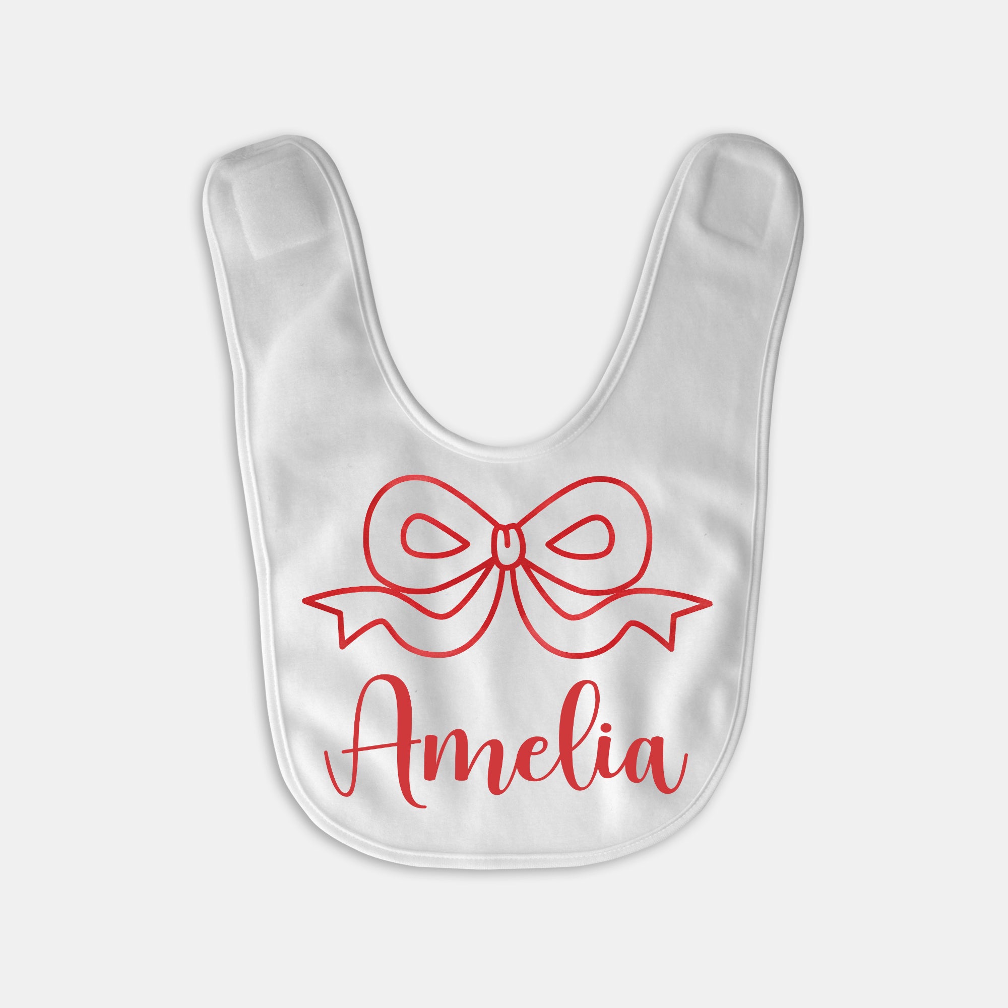 Coquette Ribbon Personalized Bib
