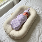 Personalized Swaddle in Lilac Gingham