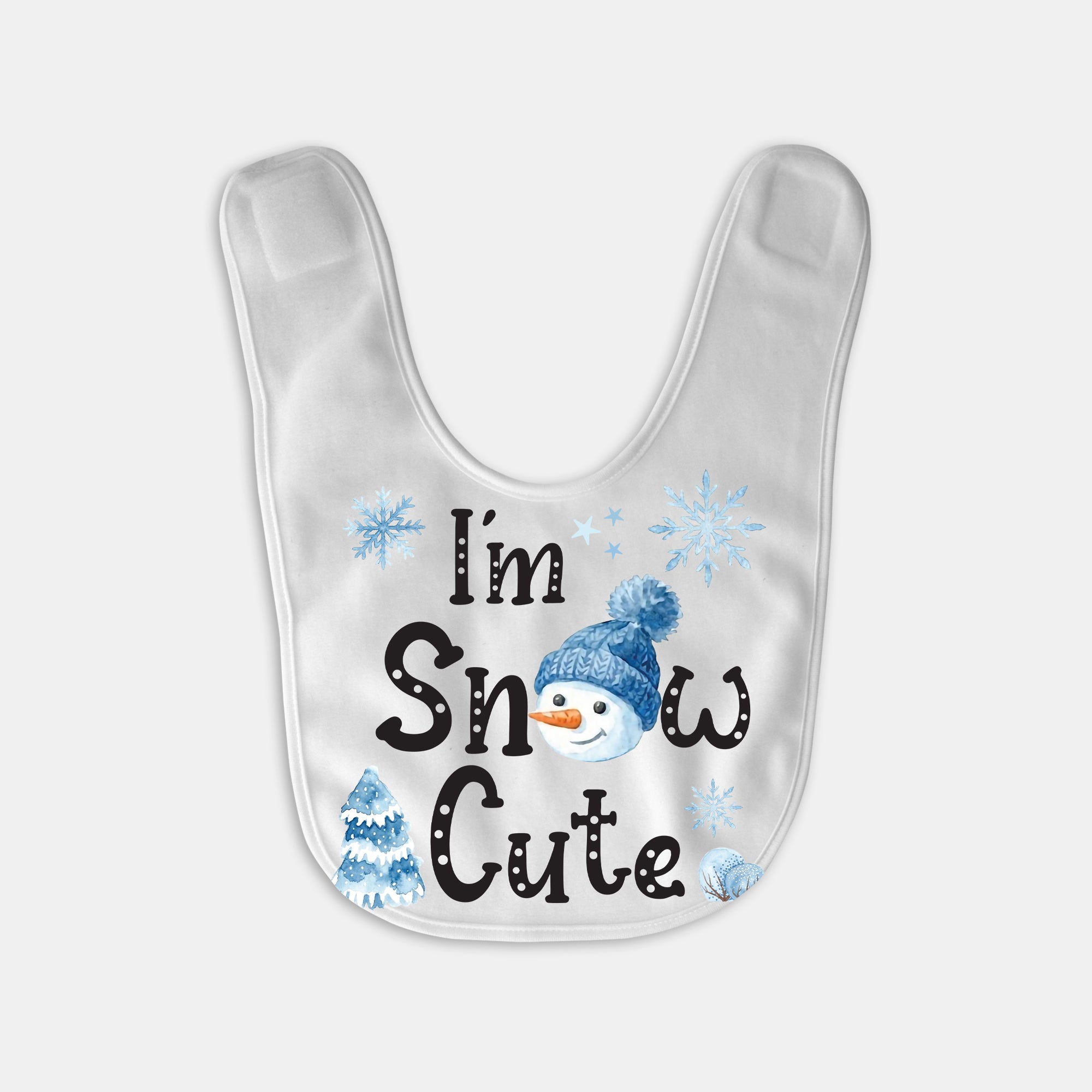 Snowman Personalized Bib