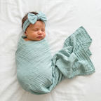 Muslin Swaddle in Fresh Green