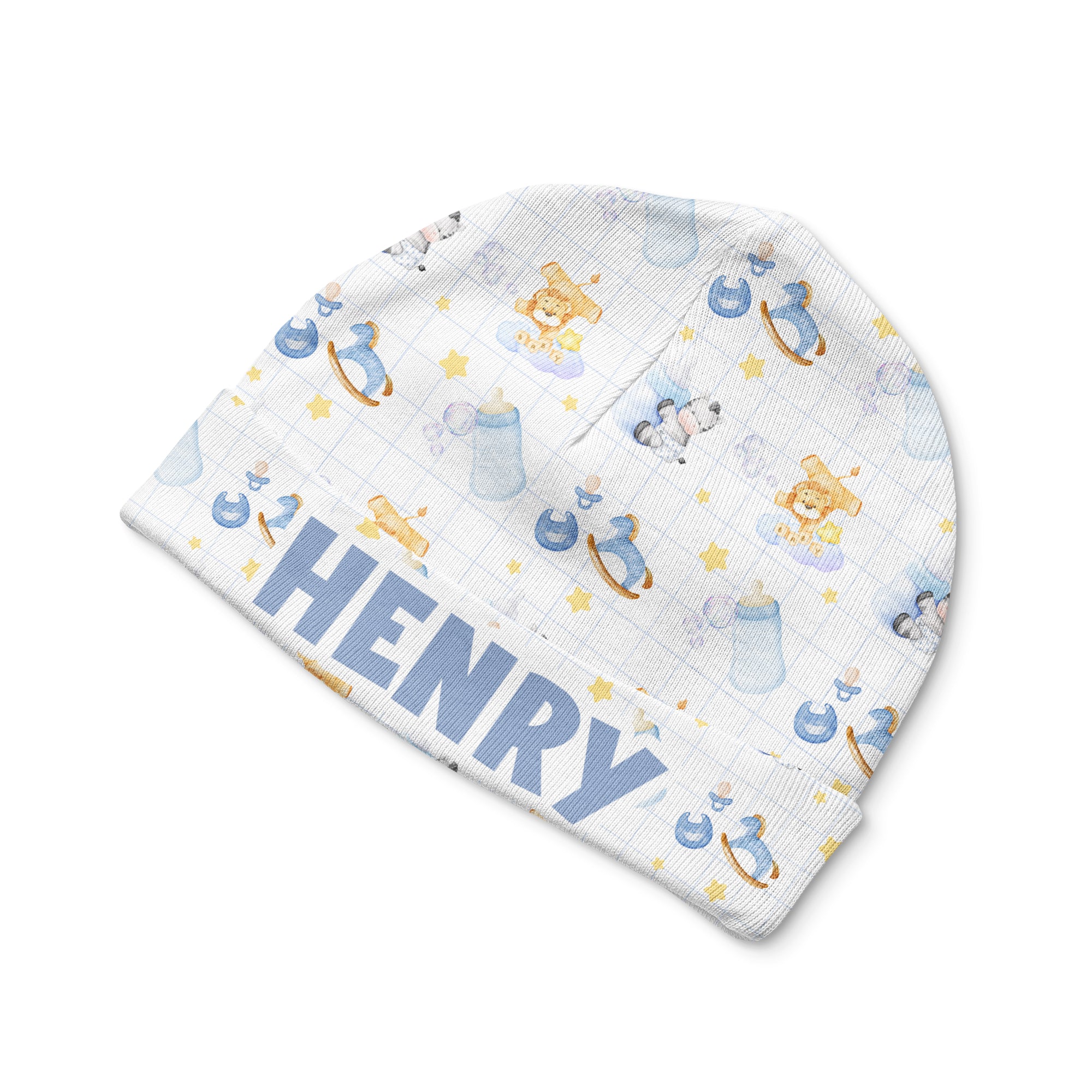 Personalized Beanie in Blue Milk Drunk