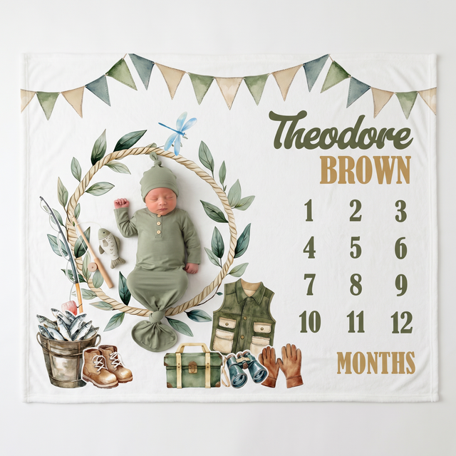 Milestone Blanket in Fishing Buddy