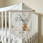 Birth Stats Shield Pennant