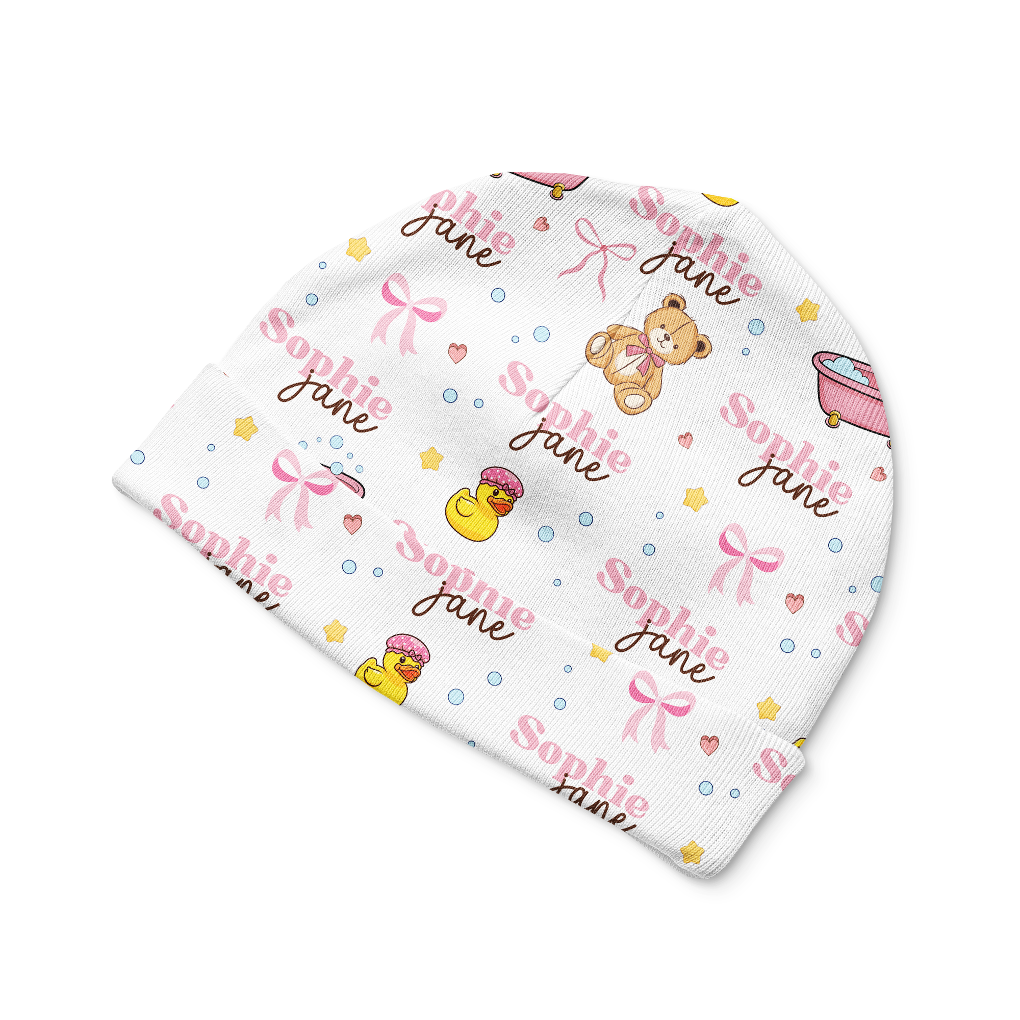 Personalized Beanie in Bathtime Besties