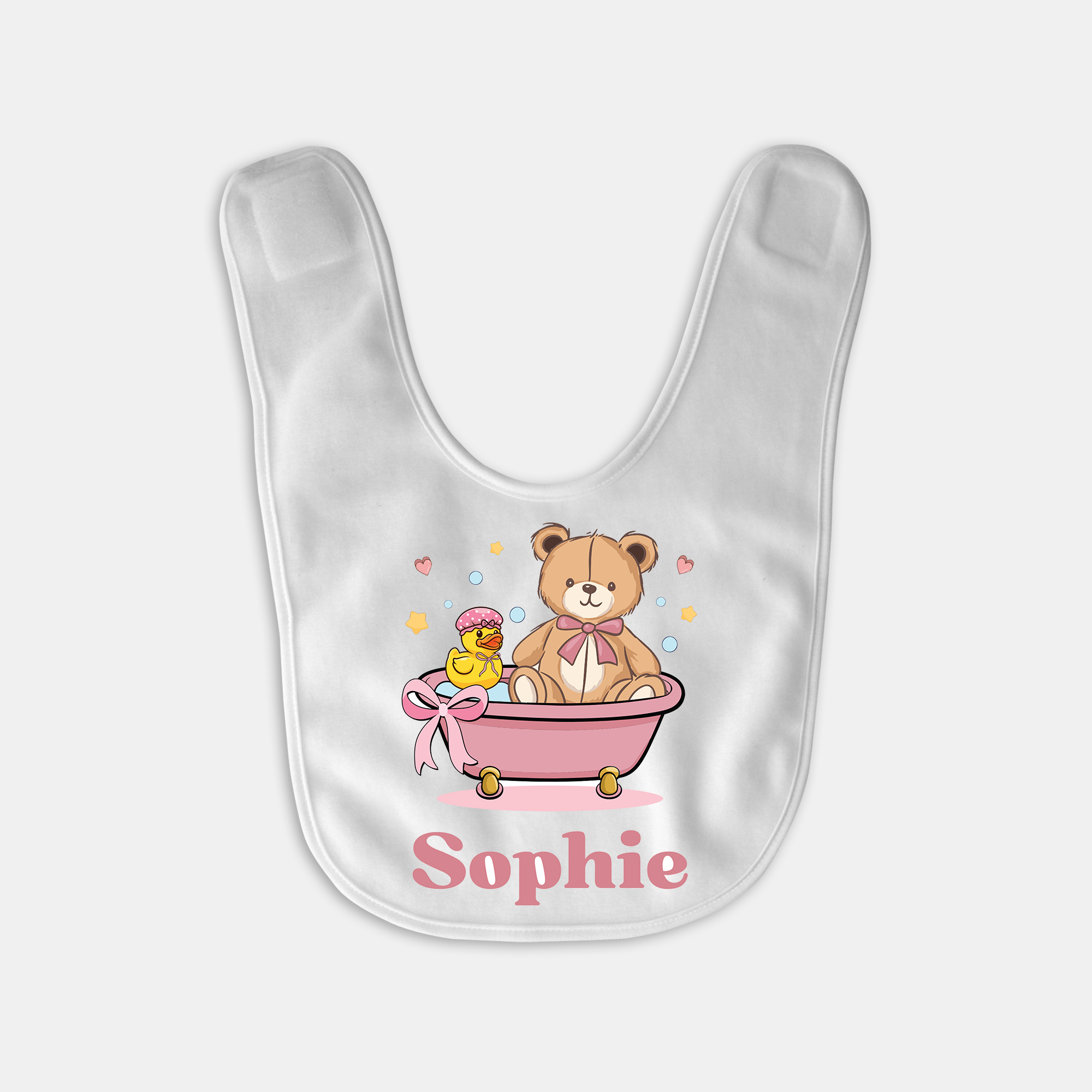 Personalized Bib in Bathtime Besties