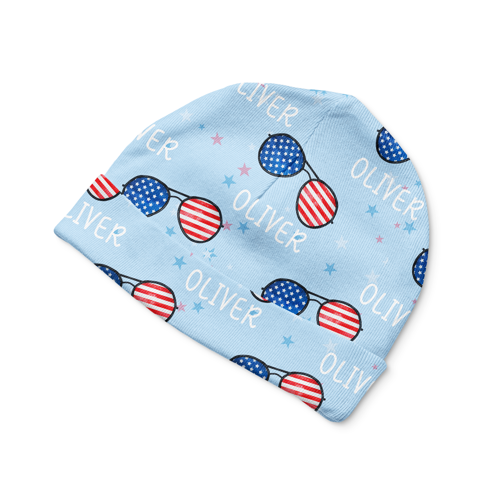 Personalized Beanie in Patriotic