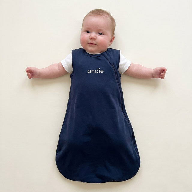 Embroidered Sleep Bag in Blue Gray 1.0 TOG