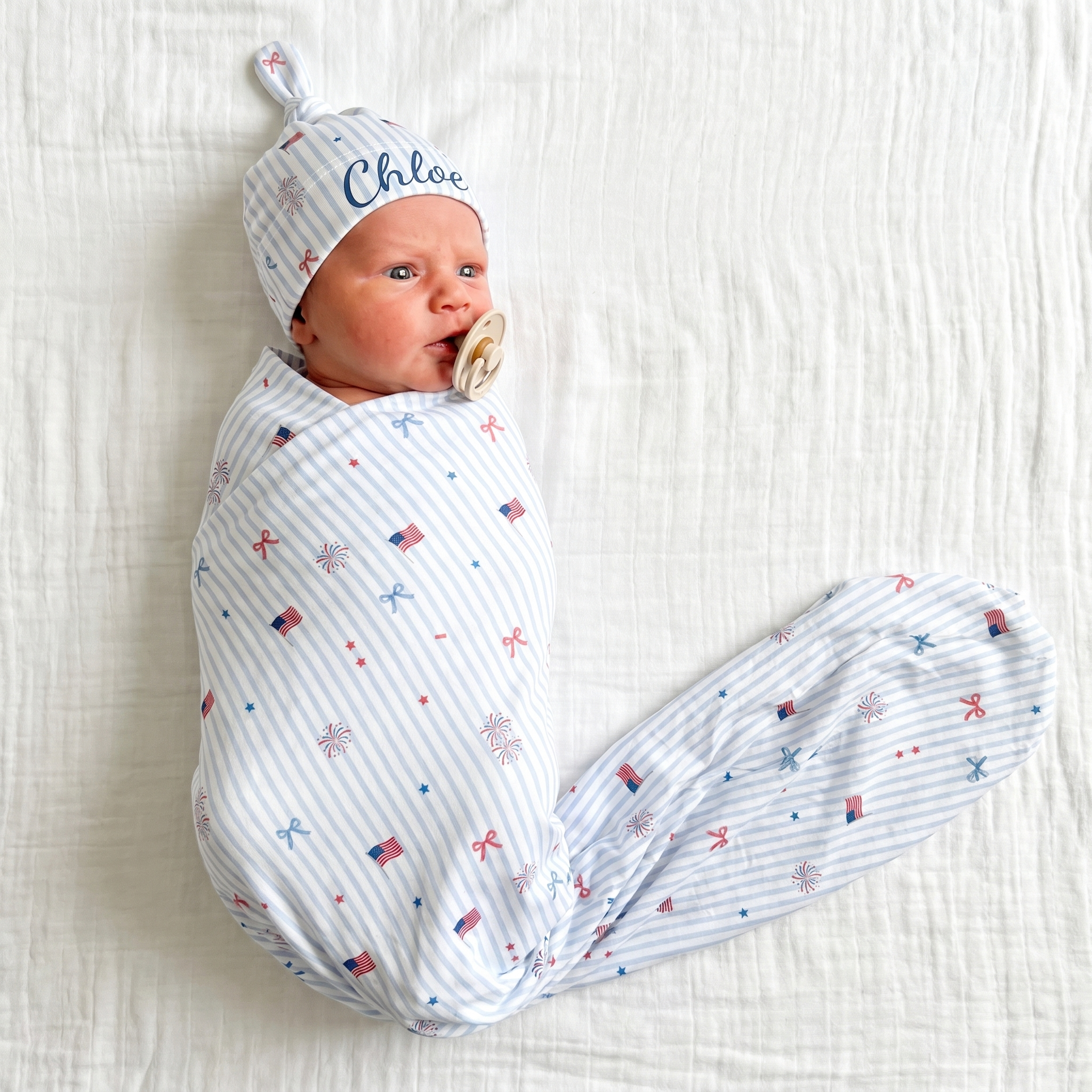 Personalized Swaddle in Patriotic