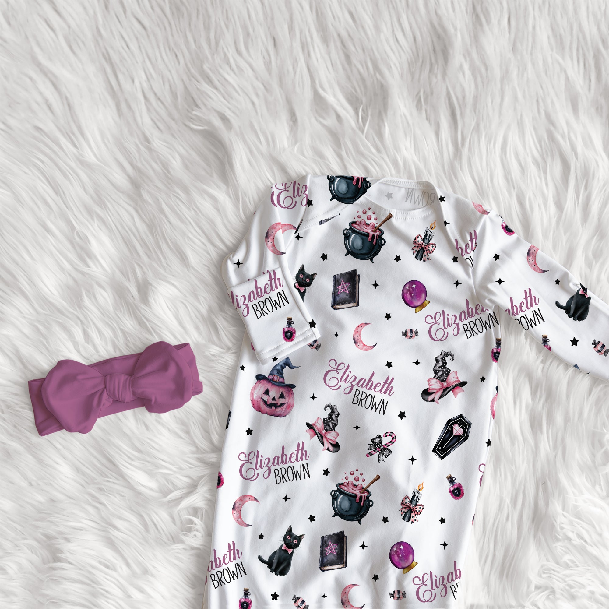 Personalized Sleep Gown in Mystic Lunar