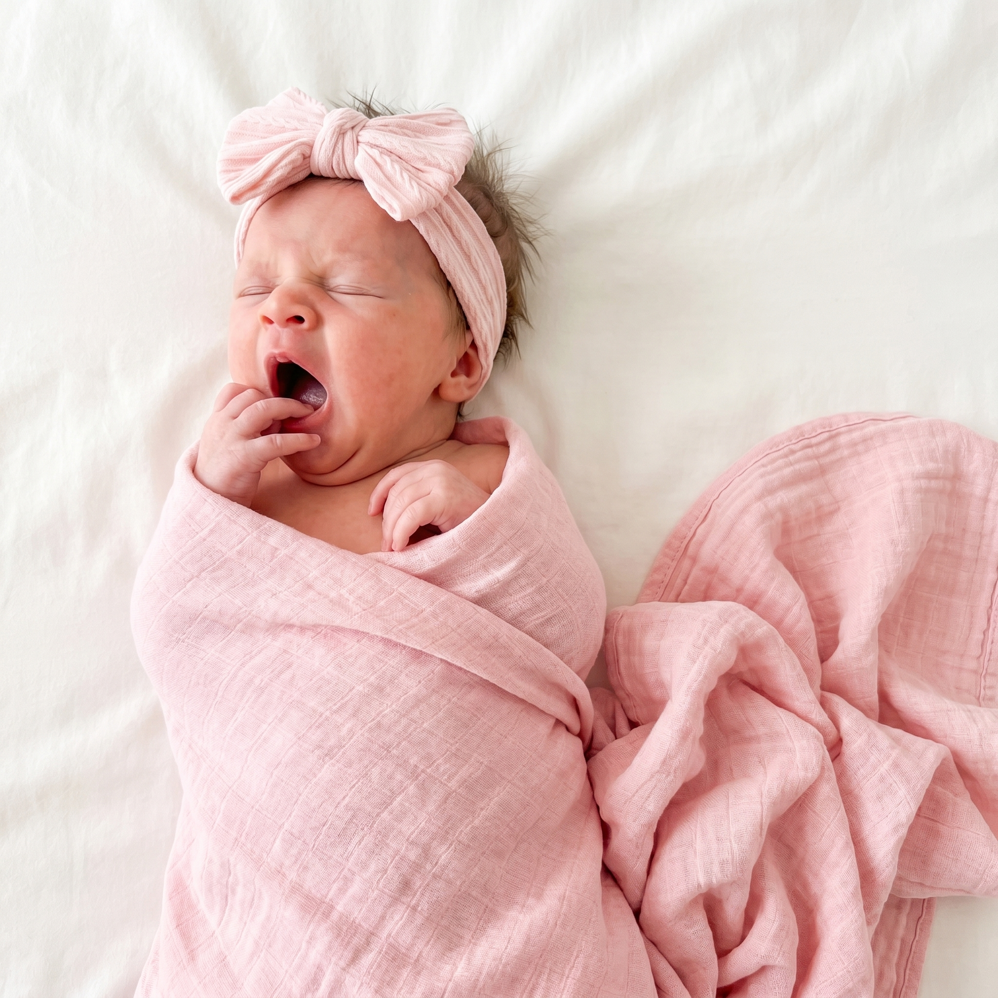 Muslin Swaddle in Purple Pink