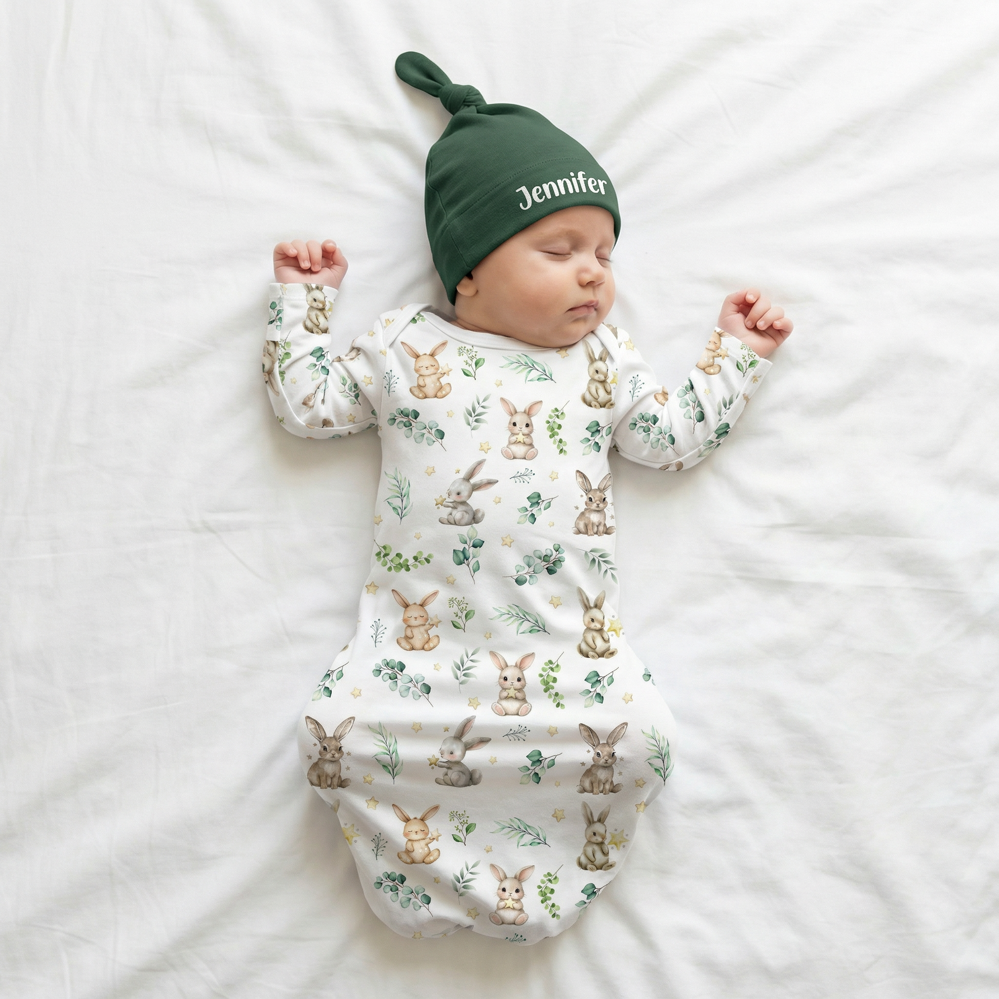 Sleep Gown in Bunny Garden