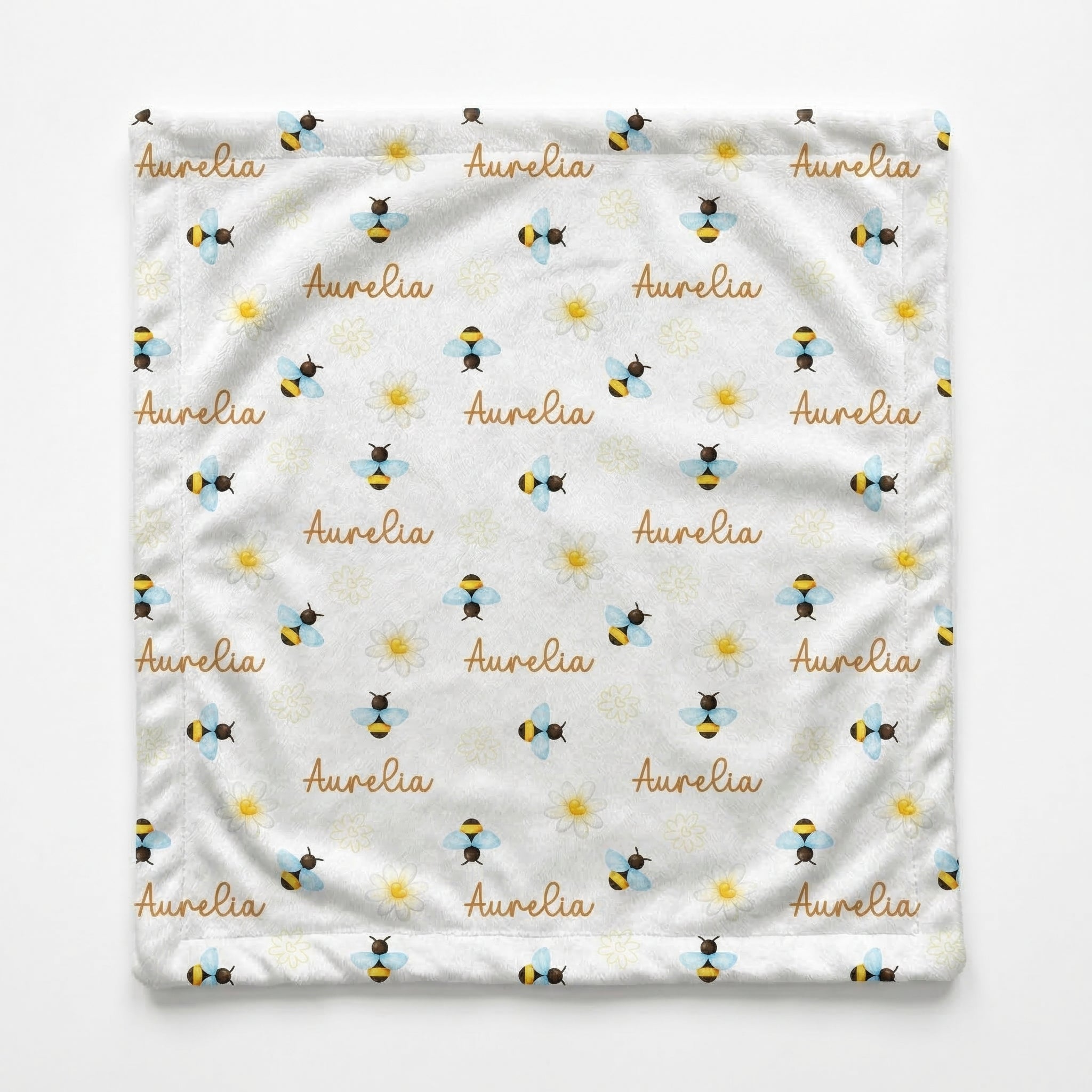 Personalized Lovey Blanket in BeeBee
