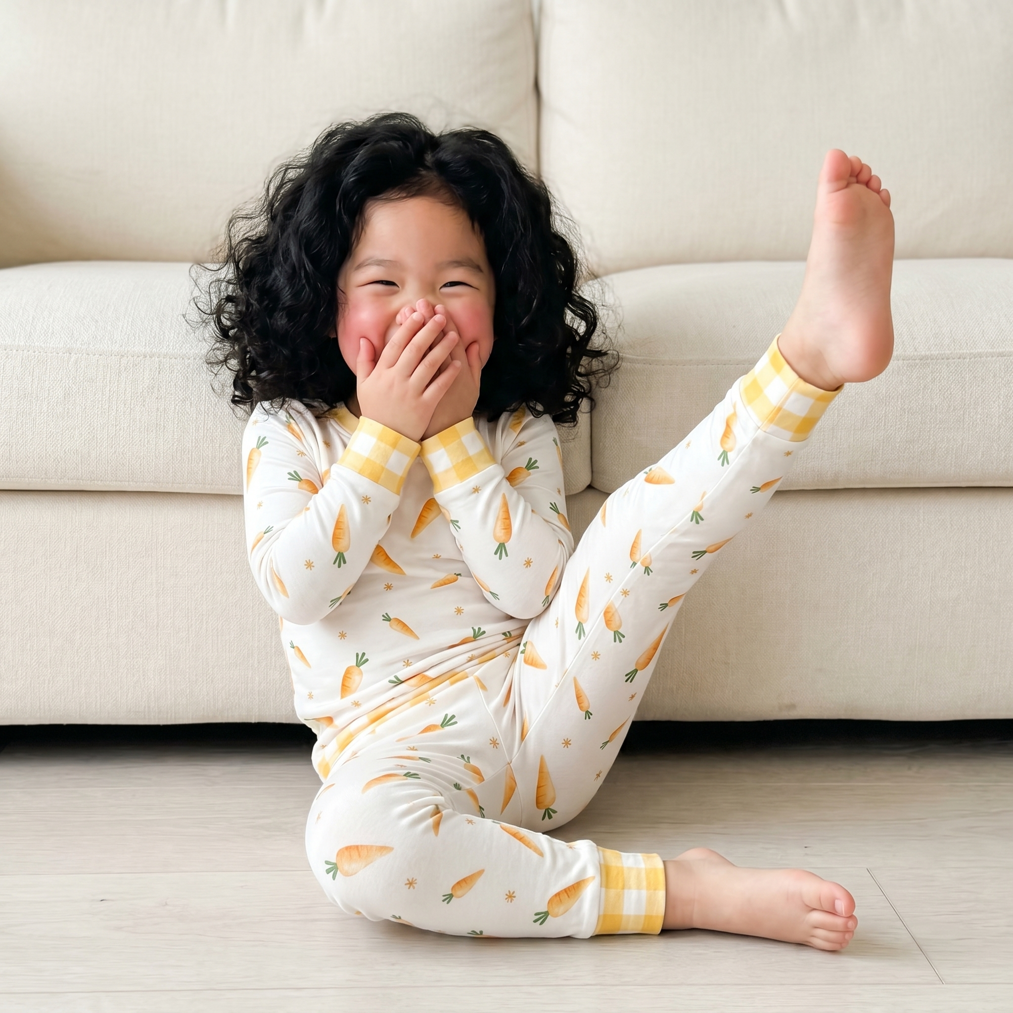 Pajama Set in Carrot