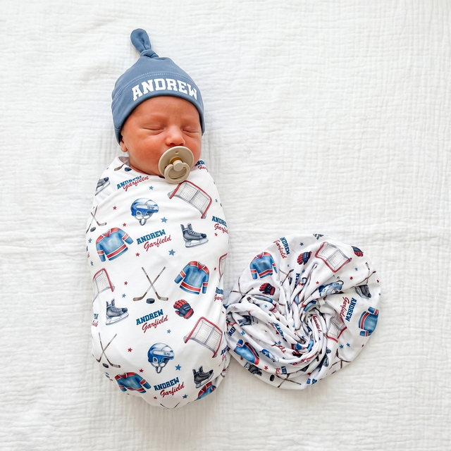 Personalized Swaddle in Ice Hockey