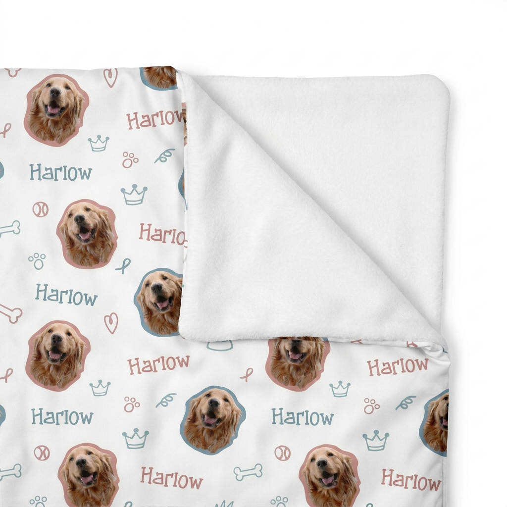 Personalized Sleeping Bag in Puppy Portrait