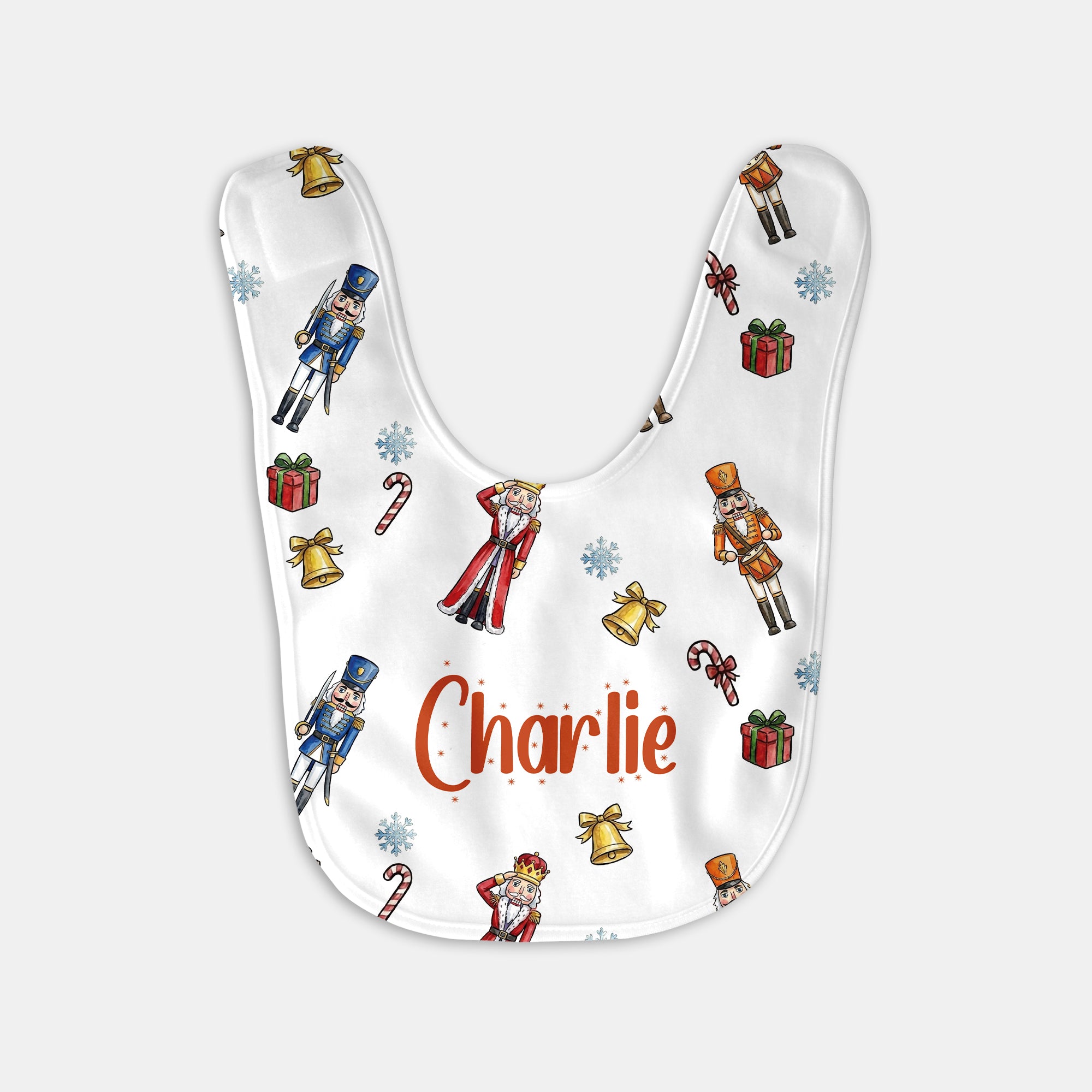 Personalized Bib and Burp Cloth Set in Nutcracker