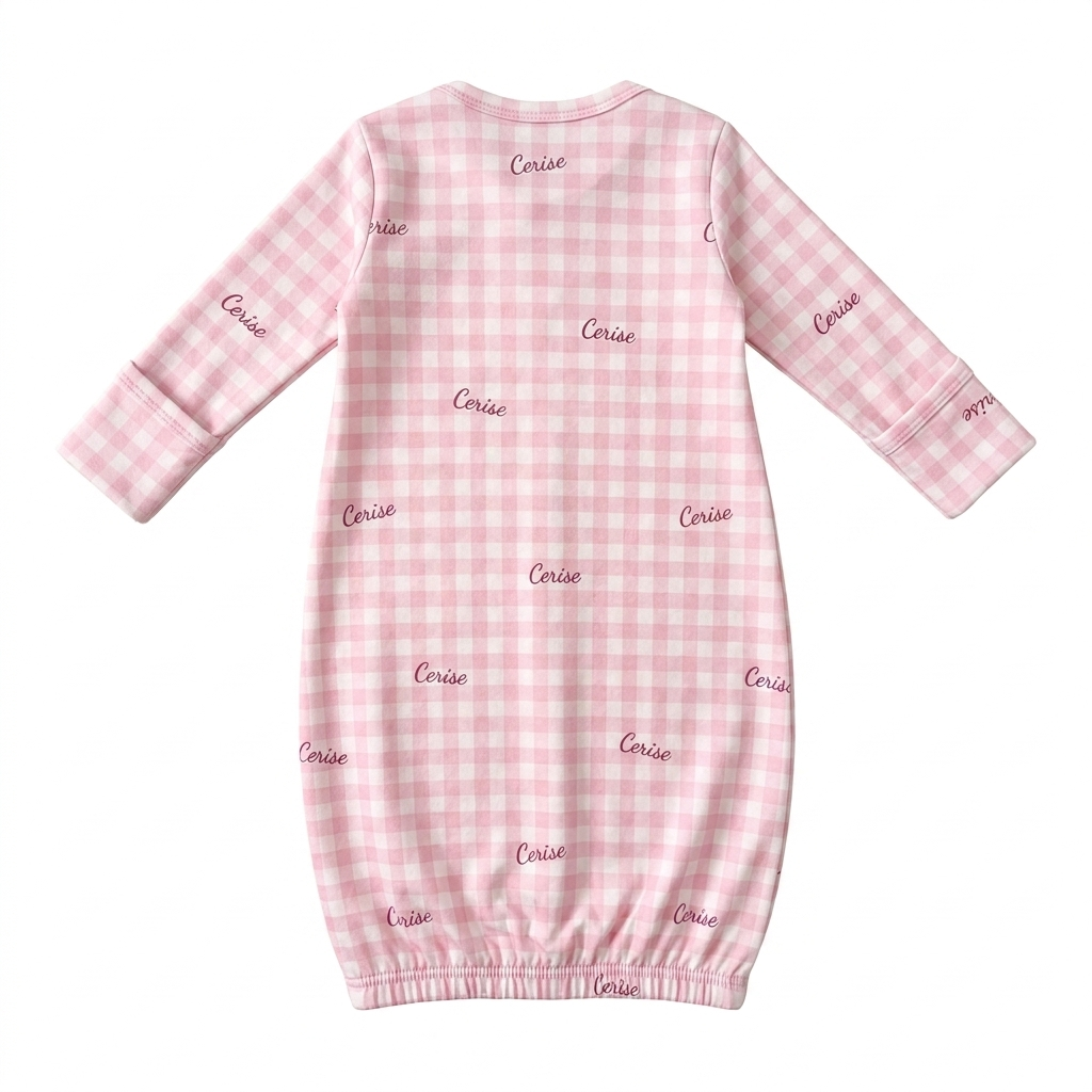 Personalized Sleep Gown in Cherry Blossom Gingham
