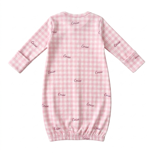 Personalized Sleep Gown in Cherry Blossom Gingham