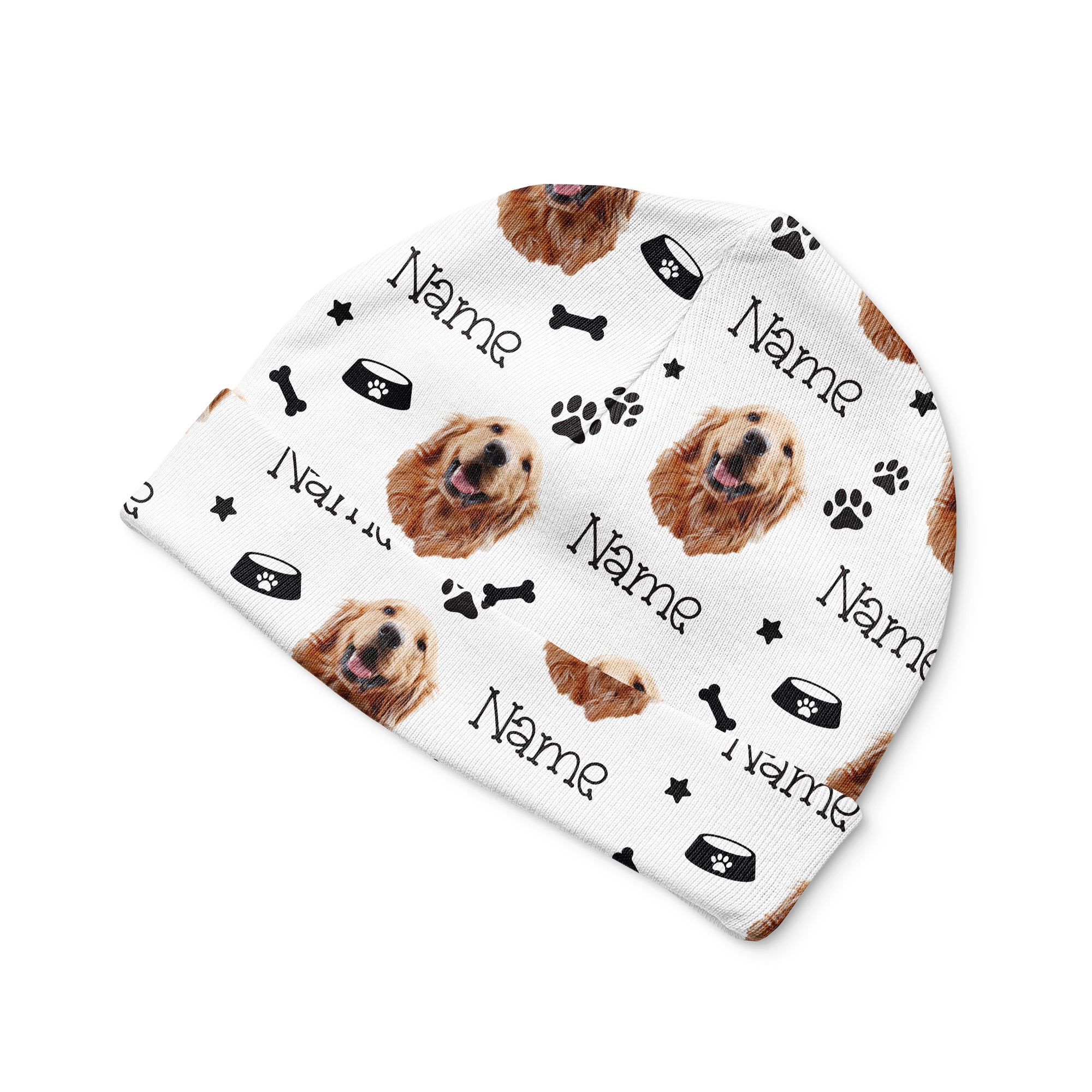 Personalized Beanie in Custom Dog Portrait