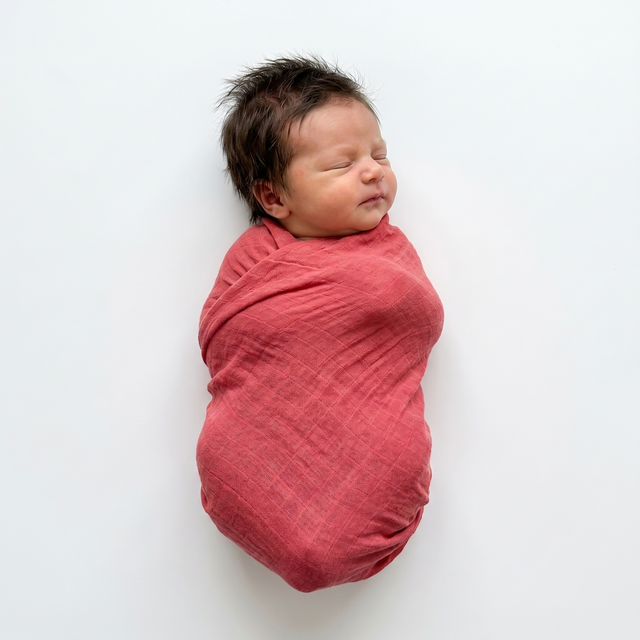 Muslin Swaddle in Dragon Fruit
