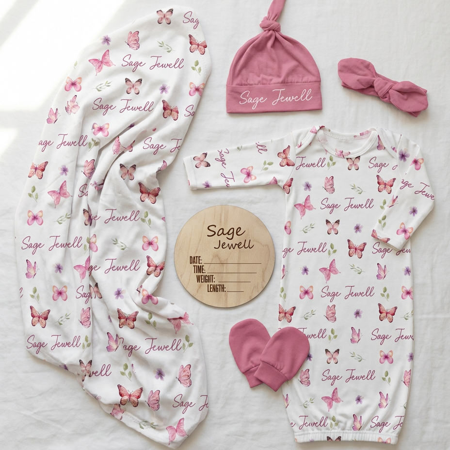 The Ultimate Baby Gift Set in Pink Butterfly