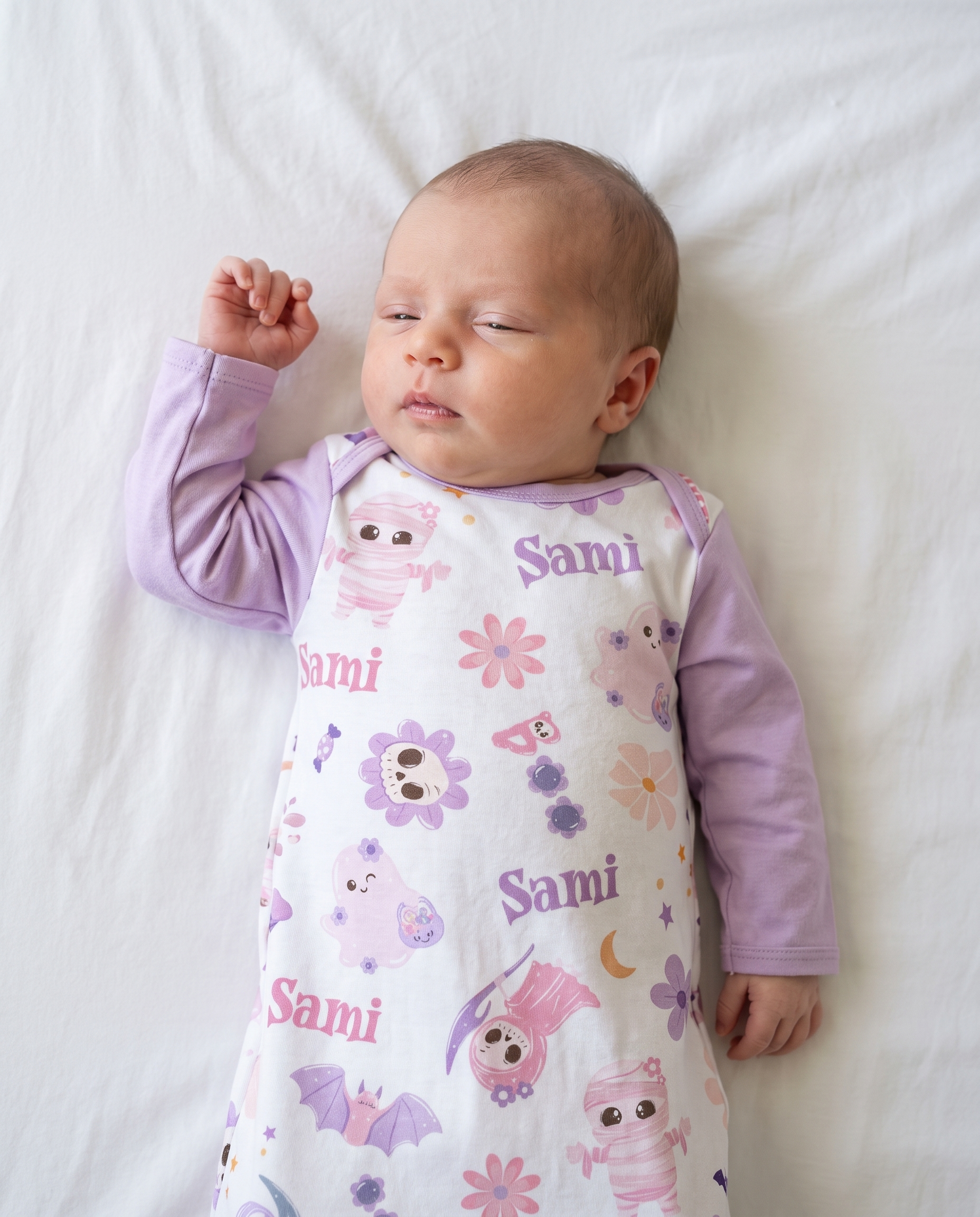 Personalized Baby Sleep Gown in Blush Boo
