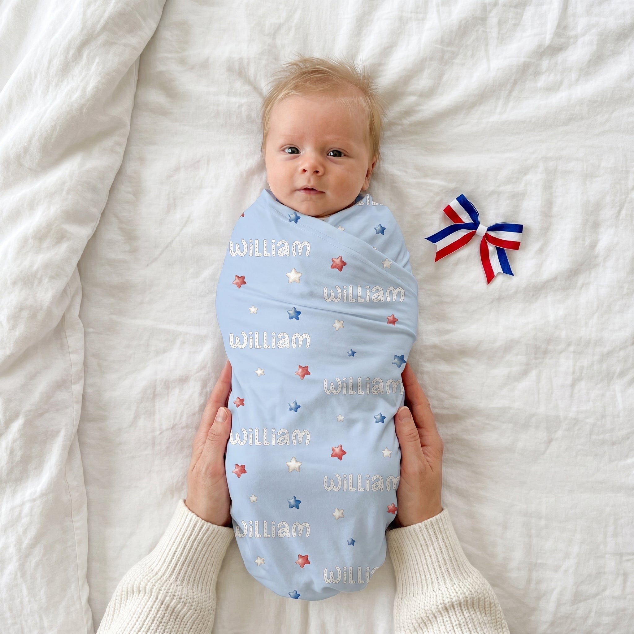 Personalized Swaddle in July Twinkle
