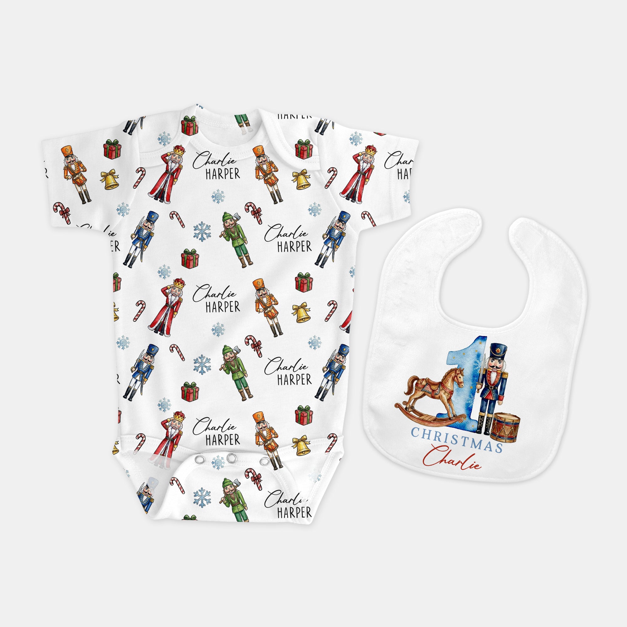 Personalized Bib in 1st Christmas