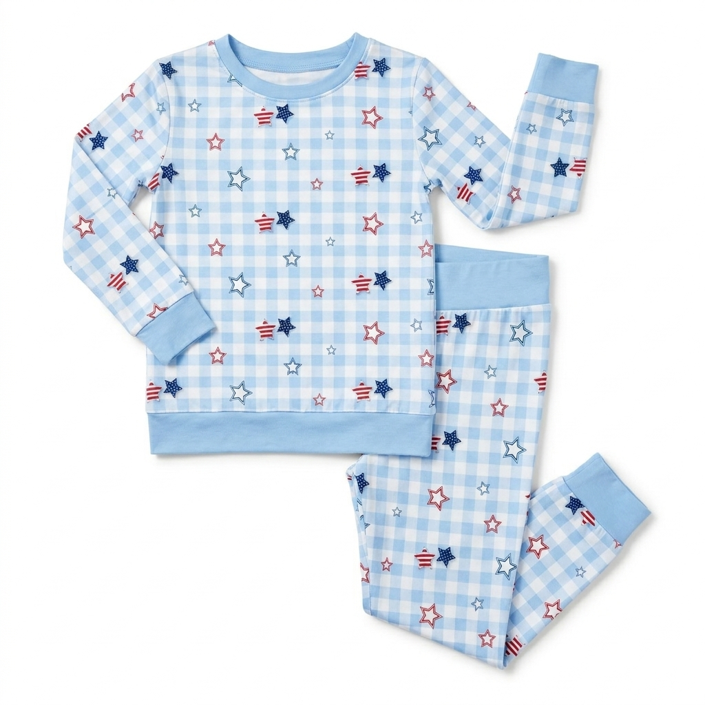 Pajama Set in Star-Spangled Sky