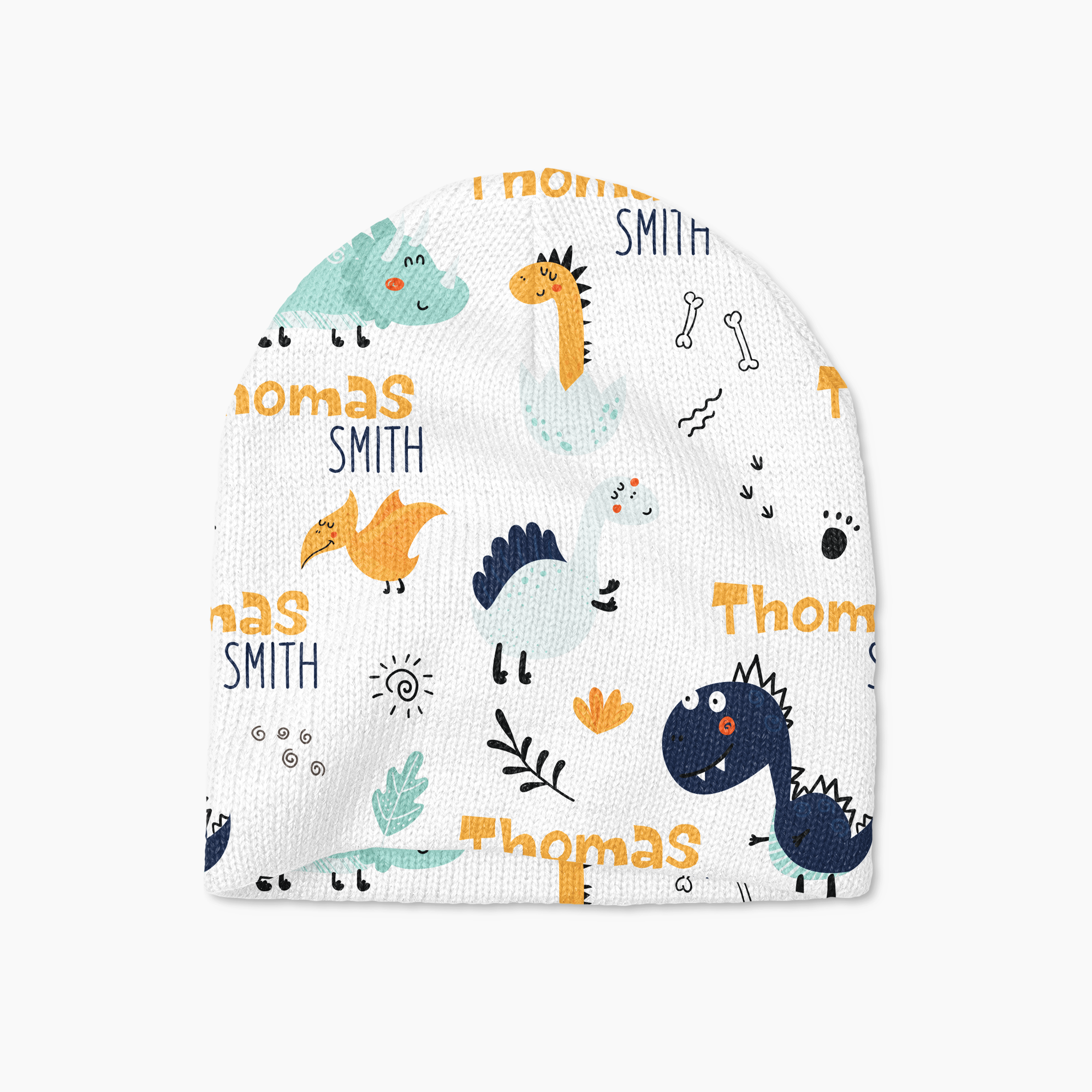 Personalized Beanie in Cute Dinosaur