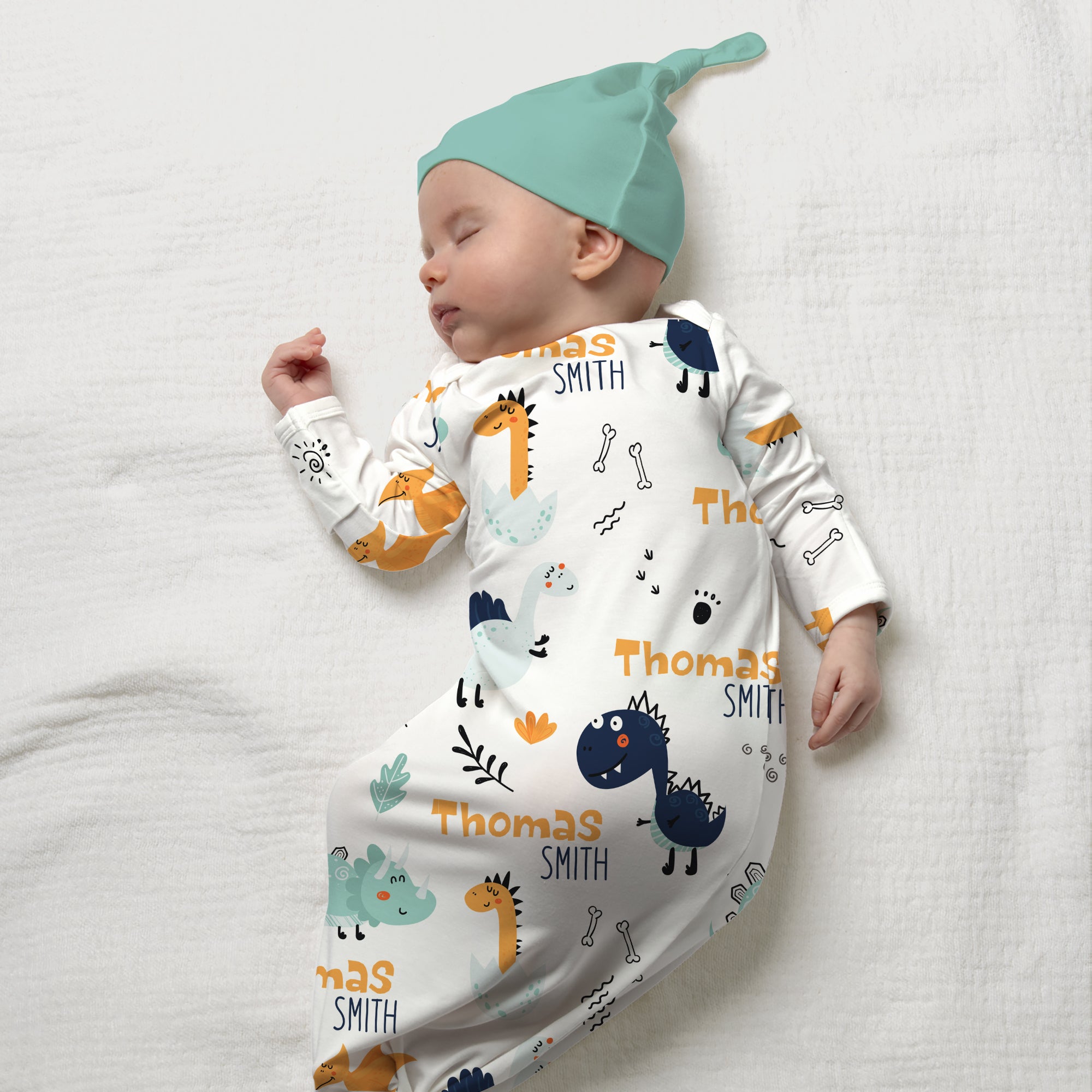 Personalized Sleep Gown in Cute Dinosaur