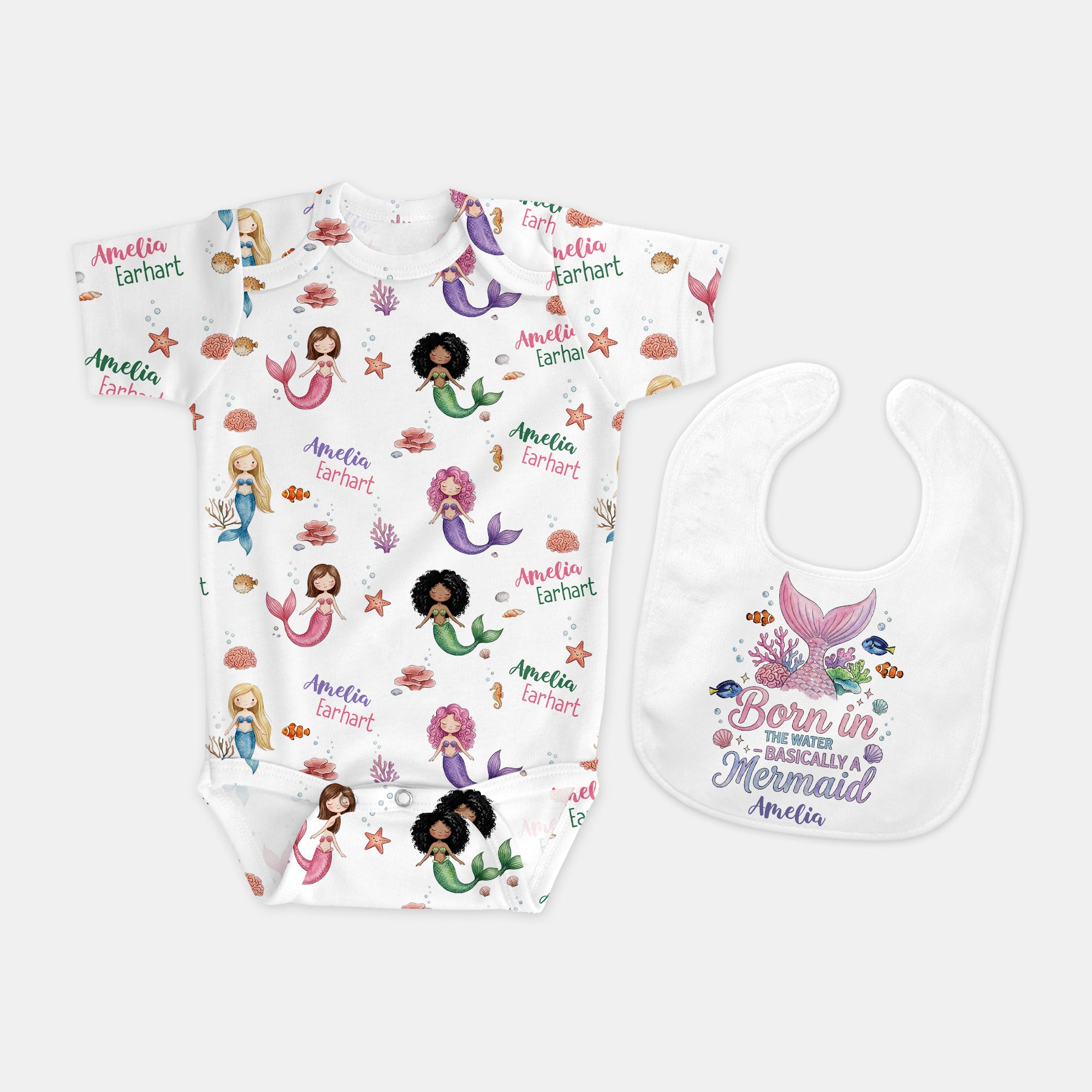 Personalized Bib in Little Mermaid