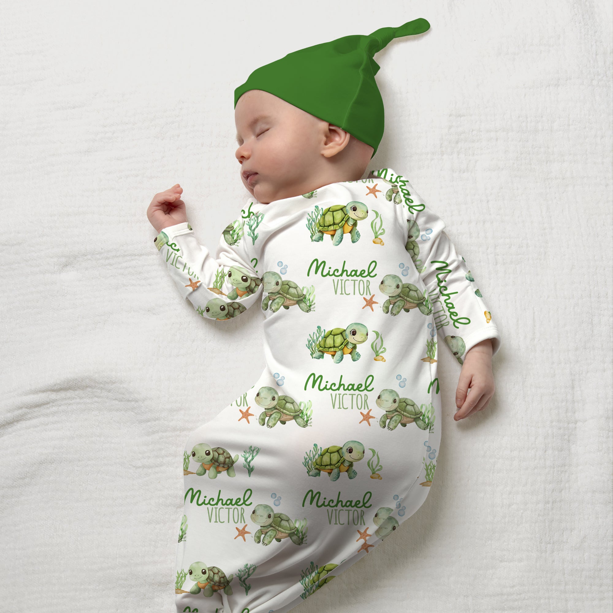 Personalized Sleep Gown in Sea Turtle