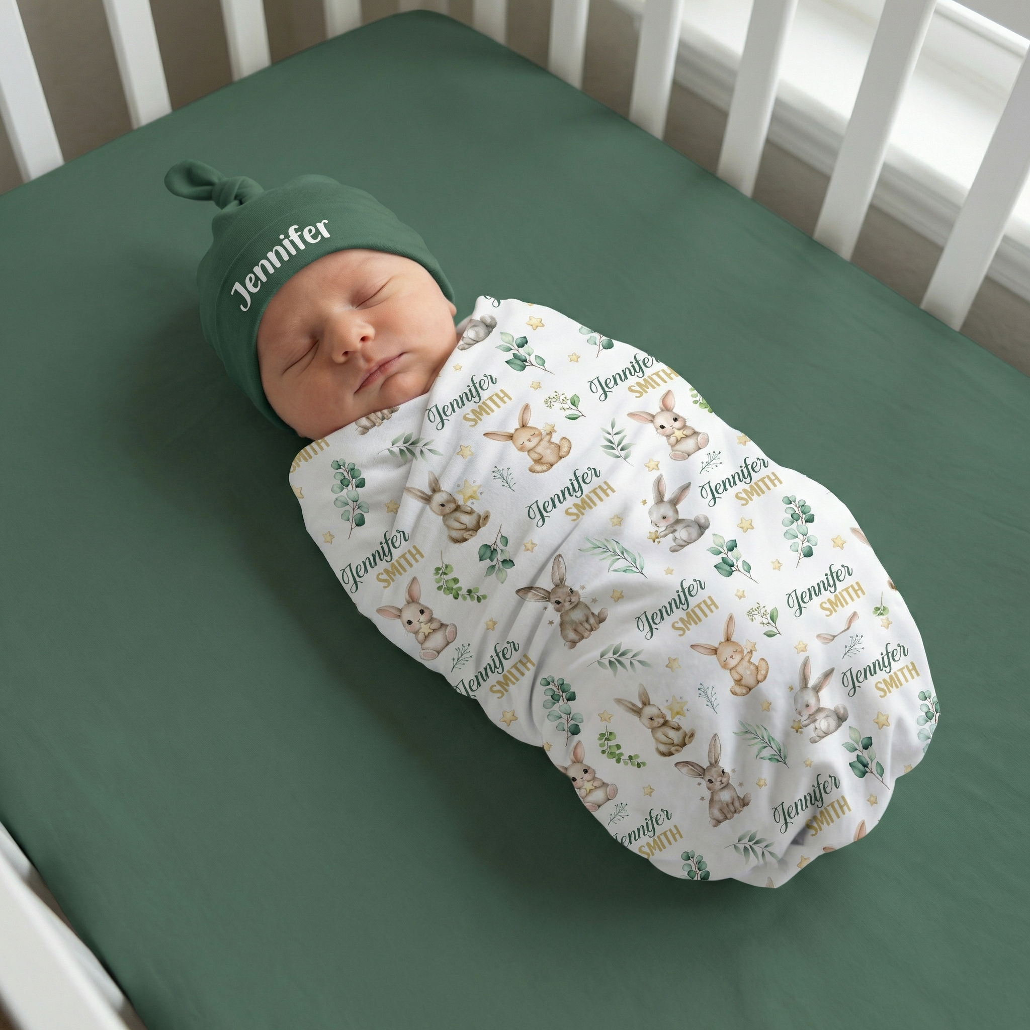 Crib Sheet in Evergreen