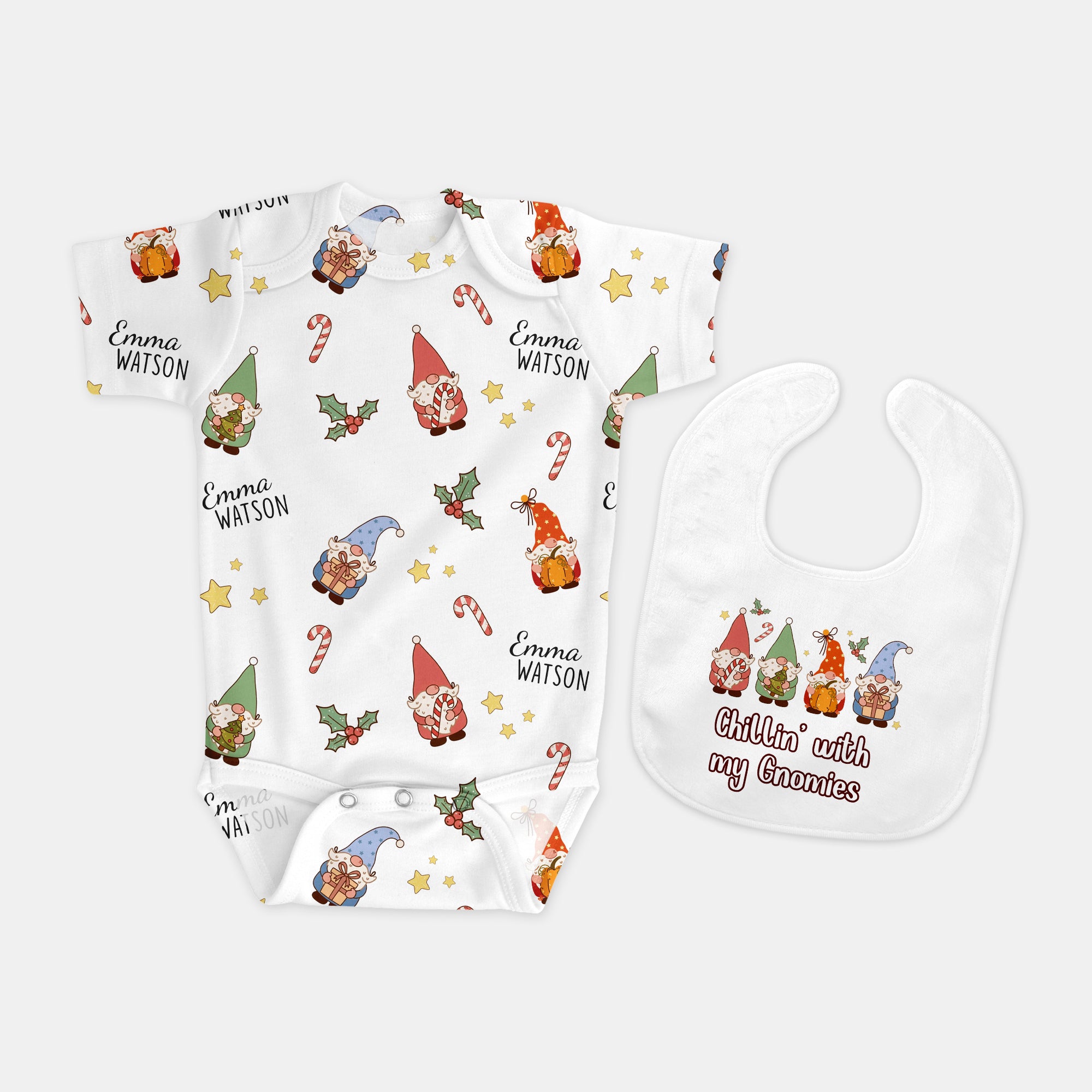 Graphic Bib in Chillin' with my Gnomies