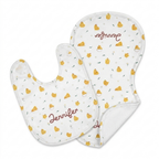 Personalized Bib and Burp Cloths in Little Chick