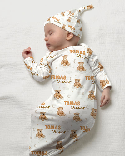Personalized Sleep Gown in Teddy Bear
