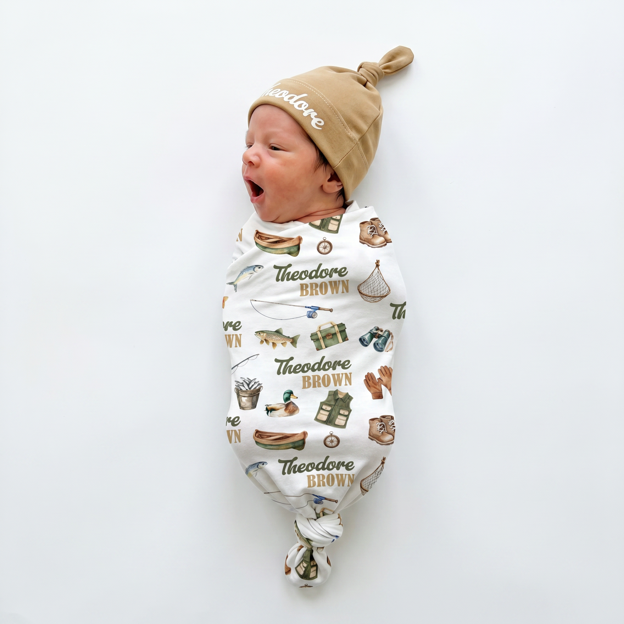 Personalized Swaddle in Fishing Buddy