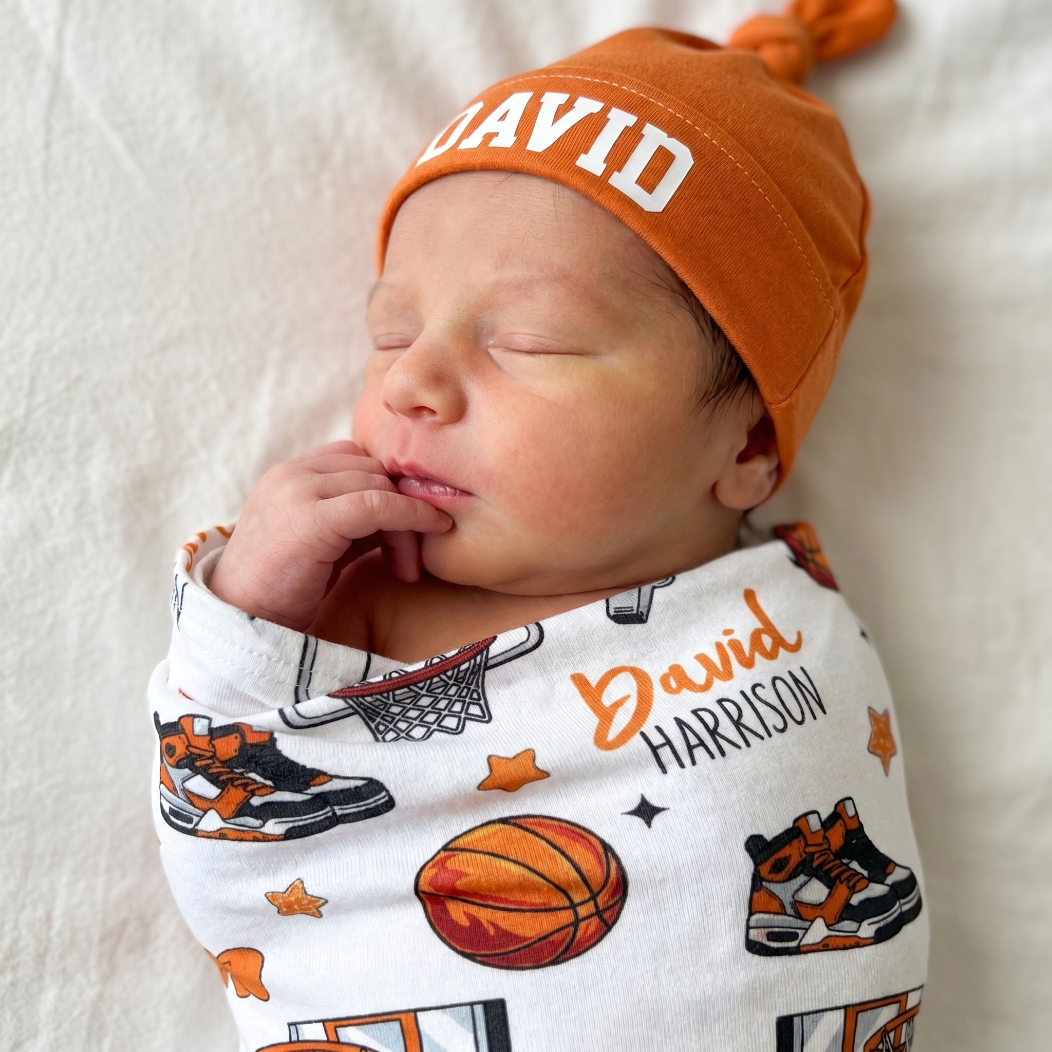 Personalized Swaddle in Basketball