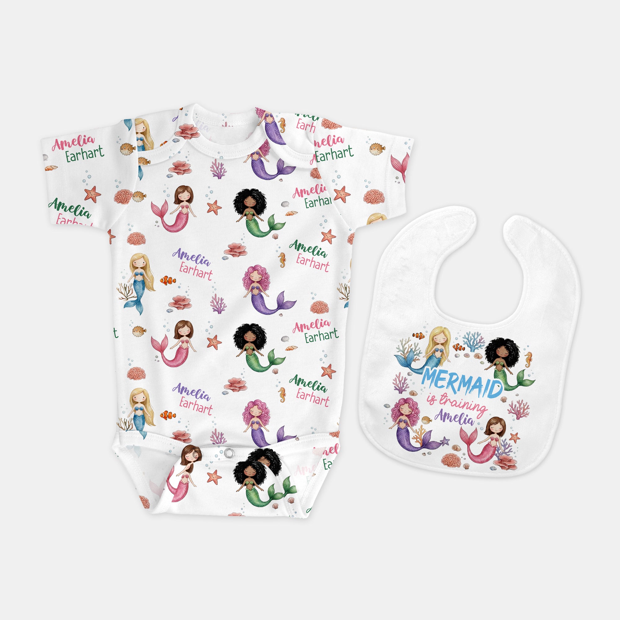 Personalized Bib in Mermaid is training