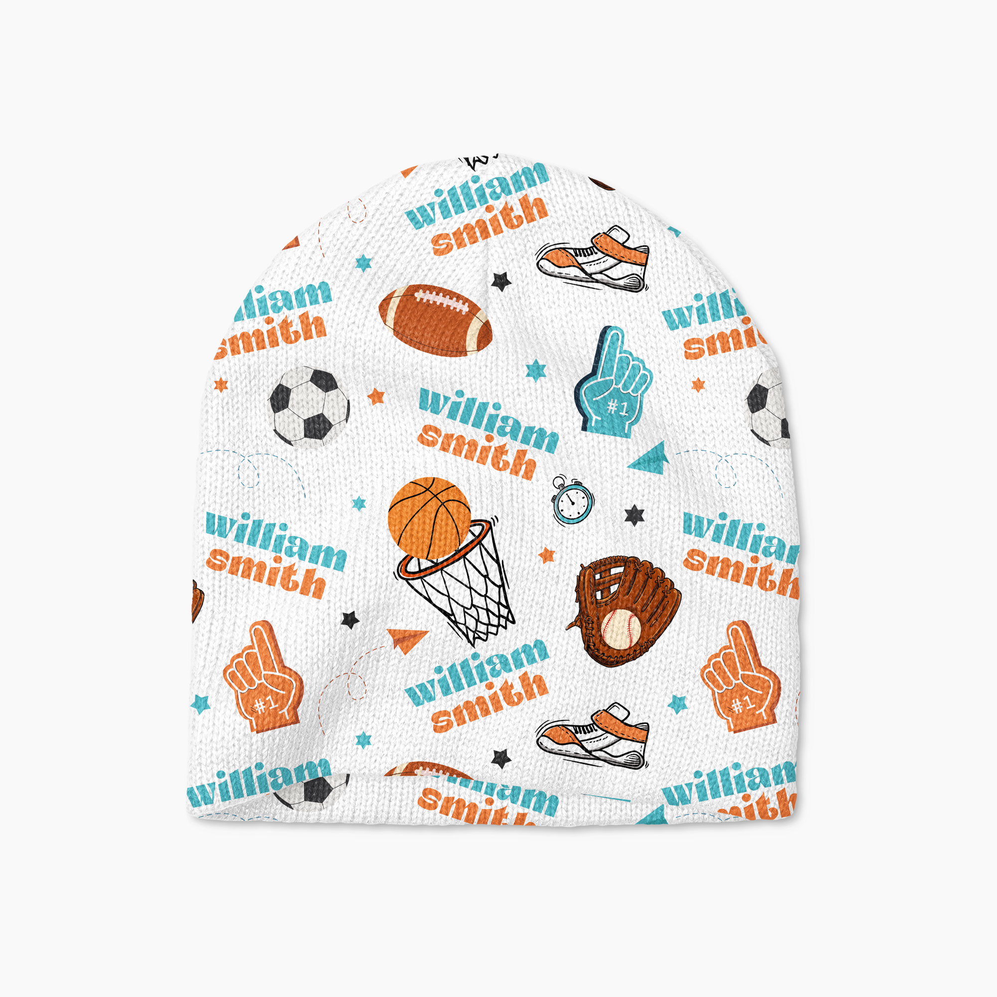 Personalized Beanie in Half Time